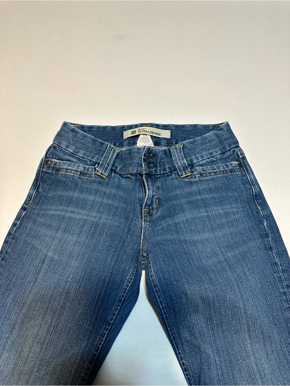 VTG GAP Women's curvy ultra low rise Blue Straight-Leg Jeans